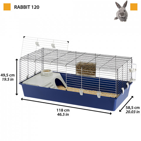 FERPLAST Rabbit 120 - klatka dla królika - Galeria zdjęcie 2
