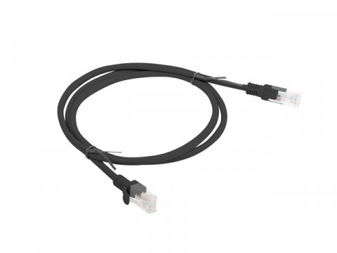Lanberg Patchcord RJ45 cat. 5e UTP 1m czarny - Galeria zdjęcie 2