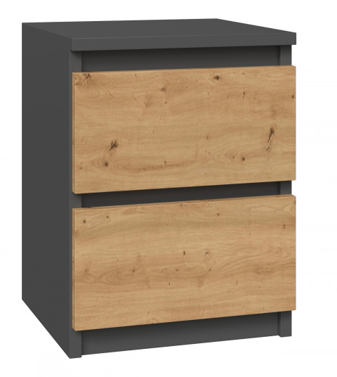 Szafka nocna M2 30x30xH40 antracyt/artisan - Galeria zdjęcie 1