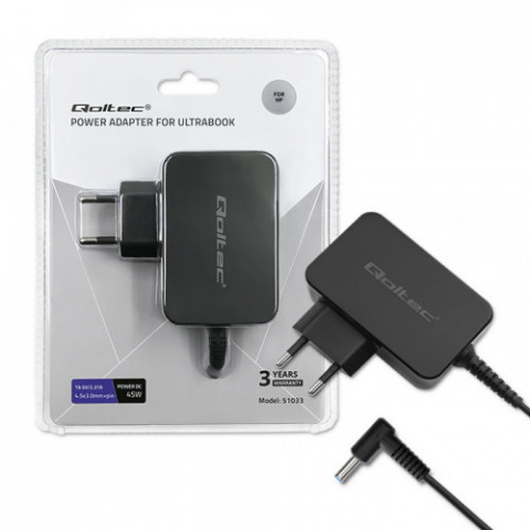 QOLTEC ZASILACZ DO ULTRABOOKA HP 45W | 19.5V - Galeria zdjęcie 1