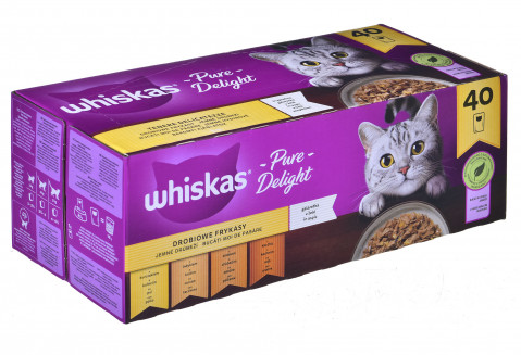 WHISKAS Pure Delight Drobiowe Frykasy w galaretce - mokra karma dla kota - 80x85g (2x(40x85g)) - Galeria zdjęcie 3