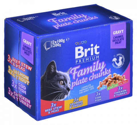 BRIT Cat Pouches Family Plate - mokra karma dla kota - 12x100 g - Galeria zdjęcie 3