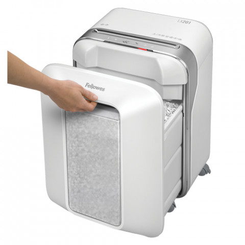 Fellowes Niszczarka osobista LX201 biała, 22L - Galeria zdjęcie 4