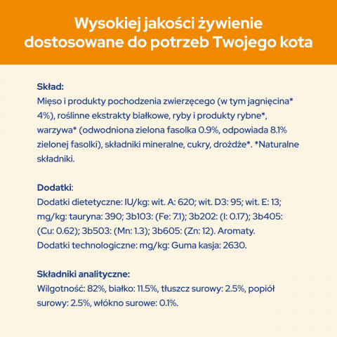 PURINA Cat Chow Jagnięcina, zielona fasolka - mokra karma dla kota - 10x85 g - Galeria zdjęcie 5