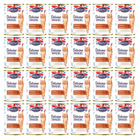 BUTCHER'S Delicious Dinners Kawałki z dziczyzną w galaretce - mokra karma dla kota - 24x400g - Galeria zdjęcie 1