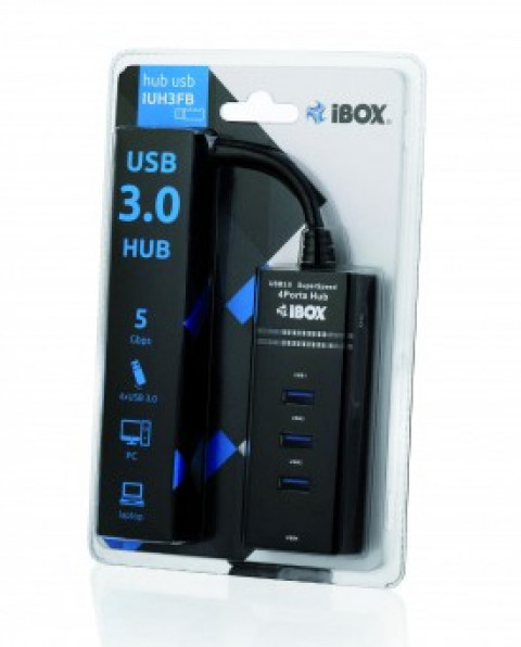 Hub I-box USB 3.0 Czarny 4-porty - Galeria zdjęcie 3