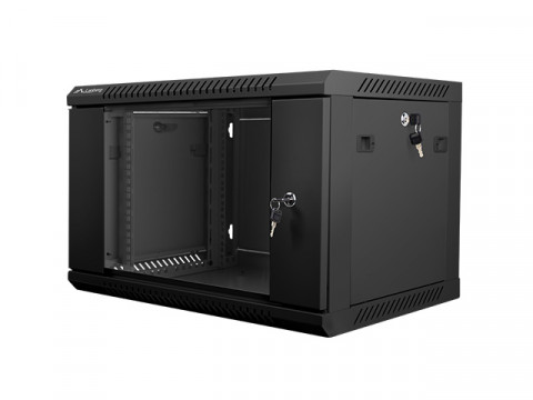 Lanberg szafa wisząca 19" 6u 600x450 czarna wf01-6406-10b - Galeria zdjęcie 2