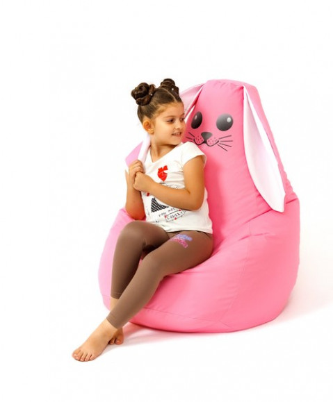 Pufa worek sako KRÓLIK różowy XL 130x90 - Galeria zdjęcie 3