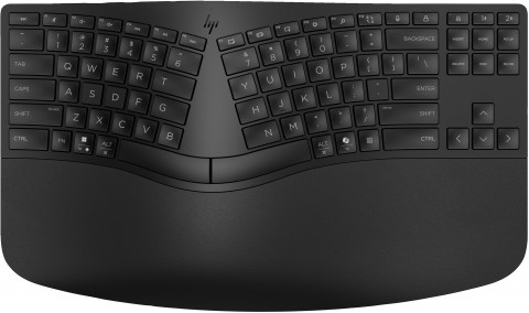 HP Klawiatura ergonomiczna bezprzewodowa + numeryczna 965 7E756AA czarna - Galeria zdjęcie 1