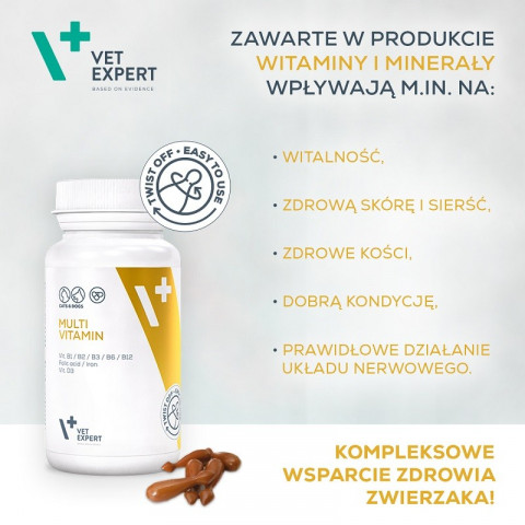 VET EXPERT Multivitamin - preparat witaminowo-mineralny dla psów i kotów - 30 kaps. - Galeria zdjęcie 3