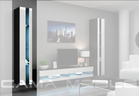 Regał VIGO NEW 180/40/30 czarny/biały połysk - Galeria zdjęcie 9