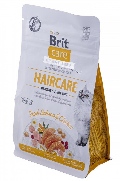 BRIT Care Grain-Free Adult Haircare Healthy&Shiny Coat - sucha karma dla kota - 400 g - Galeria zdjęcie 3