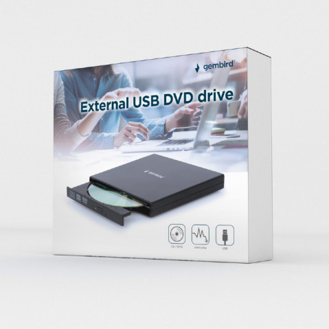 GEMBIRD NAGRYWARKA DVD, CD USB 2.0 CZARNA - Galeria zdjęcie 6