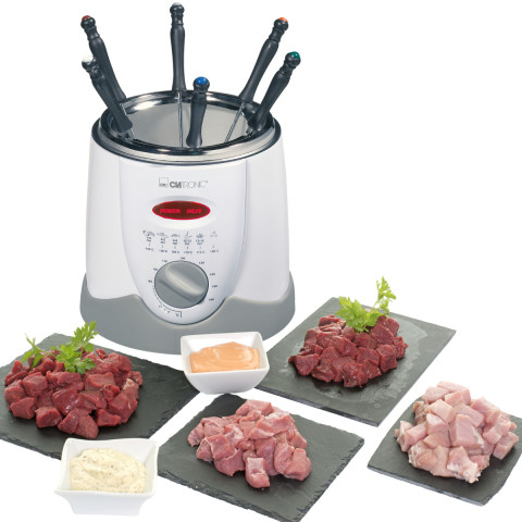 Frytownica Clatronic FFR 2916 z fondue (1l 840W biało-szara) - Galeria zdjęcie 3