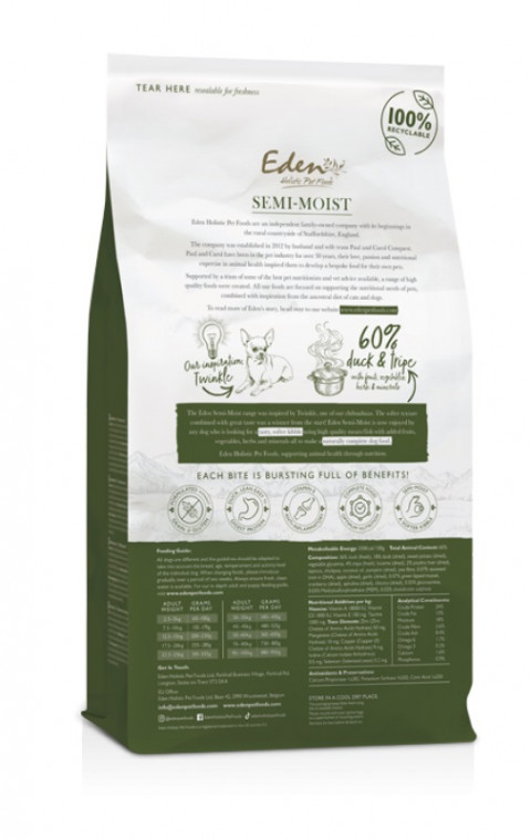 EDEN Semi-Moist Duck & Tripe - półwilgotna karma dla psa - 10kg + GRATIS! - Galeria zdjęcie 4