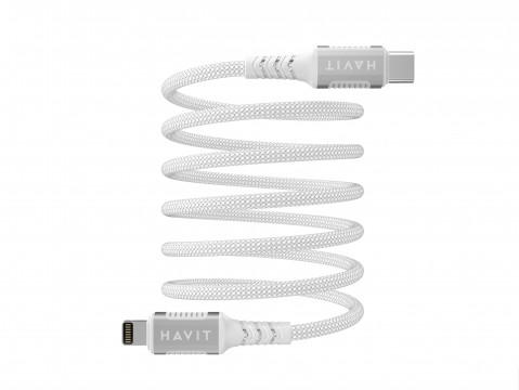 Kabel magnetyczny Havit Typ C-Lightning (biały) - Galeria zdjęcie 1