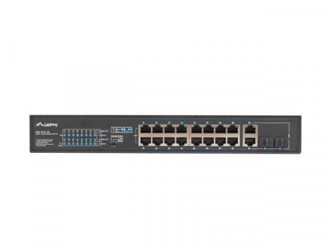 LANBERG SWITCH RACK 19" 16X 100MB POE+/2X COMBO - Galeria zdjęcie 4