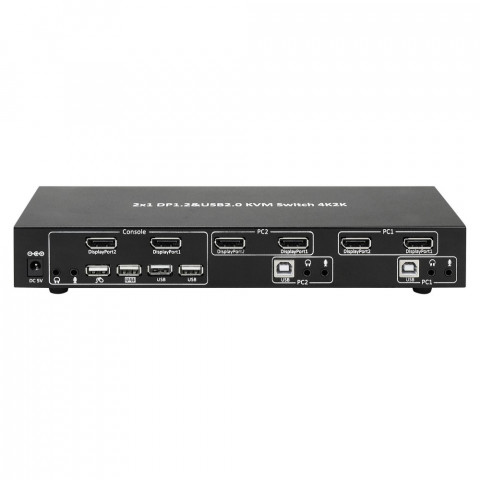 TECHLY PRZEŁĄCZNIK KVM DISPLAYPORT/USB 2X1 DUAL HE - Galeria zdjęcie 2