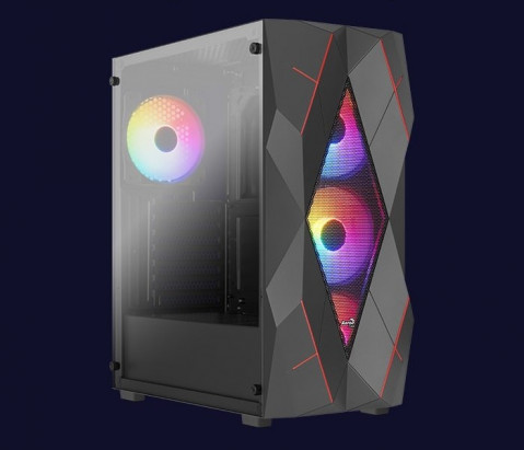 Obudowa AEROCOOL PGS VOLCAN-G-BK-v1 - Galeria zdjęcie 7