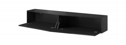 Szafka RTV VIGO SLANT 180cm (2x90) czarny/czar.poł - Galeria zdjęcie 3
