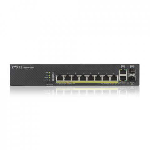 Switch Zyxel GS1920-8HP 10p PoE (PoE+: 8;) 130W Managed Gigabit - Galeria zdjęcie 2