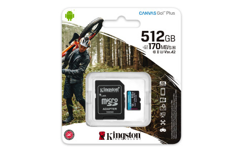 KINGSTON microSDXC Canvas Go Plus 512GB + adapter - Galeria zdjęcie 5