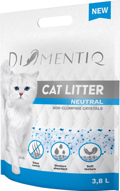 DIAMENTIQ Żwirek Neutralny, Silikonowy, Niezbrylający się dla kota - 8x3,8 l - Galeria zdjęcie 11