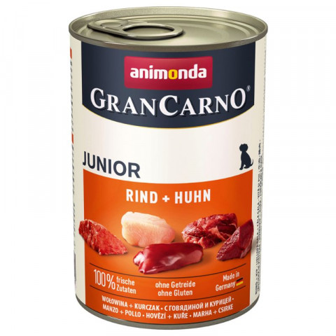ANIMONDA GranCarno Junior Wołowina i kurczak - mokra karma dla psa - 400g - Galeria zdjęcie 1