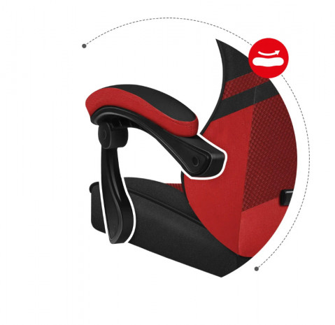 Fotel gamingowy Huzaro Force 4.4 Red Mesh - Galeria zdjęcie 10