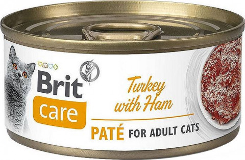 BRIT Care Adult Turkey with Ham Pate - mokra karma dla kota - 70 g - Galeria zdjęcie 1