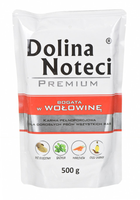 DOLINA NOTECI Premium bogata w wołowinę - mokra karma dla psa - 500 g - Galeria zdjęcie 1