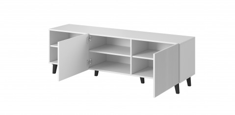Szafka RTV PAFOS 150x40x52 biały mat - Galeria zdjęcie 2