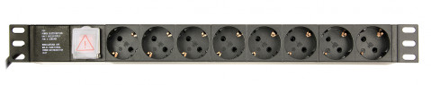 GEMBIRD LISTWA ZASILAJĄCA RACK 19" (PDU) 1U, 16A - Galeria zdjęcie 3