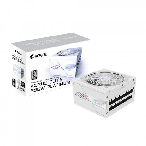 Zasilacz Gigabyte Aorus Elite Platinum ATX 3.1 ICE 850W (GP-AE850PM PG5 ICE) - Galeria zdjęcie 1