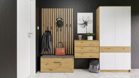 Szafka na buty ze schowkiem PARMA 100x35xH49 artisan - Galeria zdjęcie 3