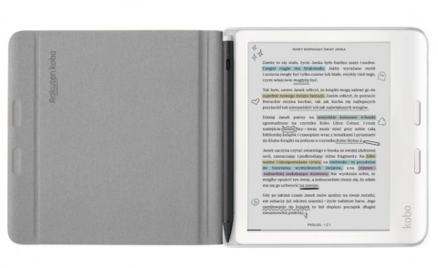 Etui Kobo Libra Colour Notebook SleepCover Case Sand Beige - Galeria zdjęcie 2