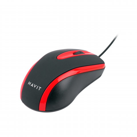 Mysz uniwersalna Havit HV-MS753 (czarny/czerwony) - Galeria zdjęcie 2