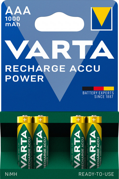 VARTA AKUMULATOR HR03/AAA 1000MAH READY2USE 4 SZT. - Galeria zdjęcie 1