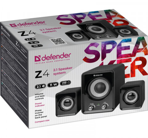 DEFENDER GŁOŚNIKI KOMPUTEROWE Z4 2.1 11W USB 65508 - Galeria zdjęcie 3