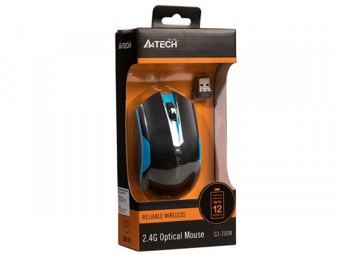 Mysz A4TECH V-TRACK G3-200N-1 Black+Blue WRLS - Galeria zdjęcie 7