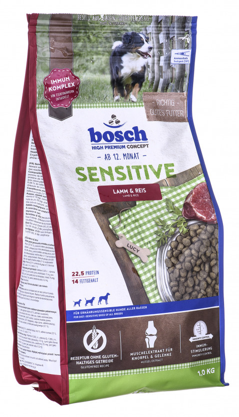 BOSCH Sensitive Lamb & Rice - karma dla psów z wrażliwym żołądkiem z jagnięciną i ryżem 1kg - Galeria zdjęcie 1
