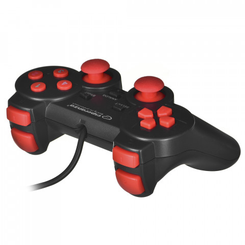 Esperanza gamepad pc usb czarno/czerwony warrior egg102r - Galeria zdjęcie 4