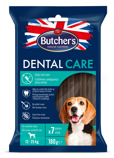 BUTCHER'S Dental Care for medium dogs - przysmak dentystyczny dla psów średnich - 180 g - Galeria zdjęcie 1
