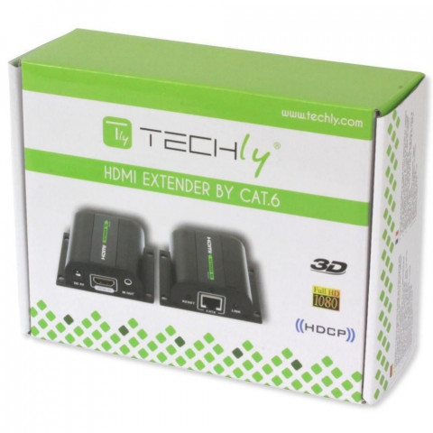 TECHLY EXTENDER HDMI HD 3D 60M PO RJ45 PILOT IR - Galeria zdjęcie 2