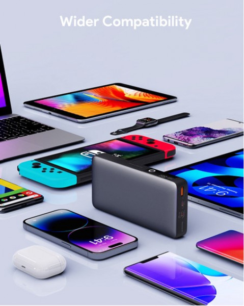 AUKEY POWERBANK 20000MAH, 2X USBC PD 65W, USBA 18W - Galeria zdjęcie 6