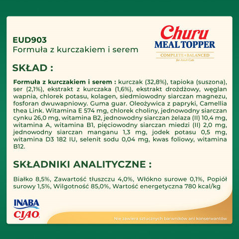 INABA Churu Meal Topper Kurczak z serem - przysmak dla psa - 4x14g - Galeria zdjęcie 6