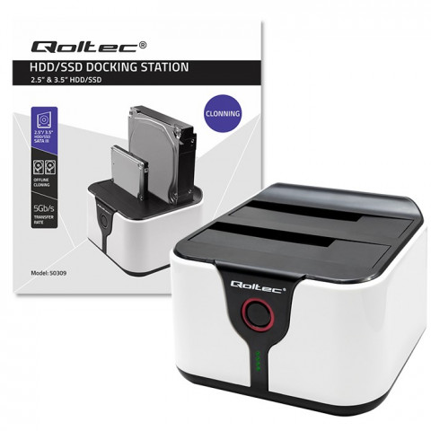 QOLTEC STACJA DOKUJĄCA DO DYSKÓW HDD SSD 2.5" 3.5" - Galeria zdjęcie 11