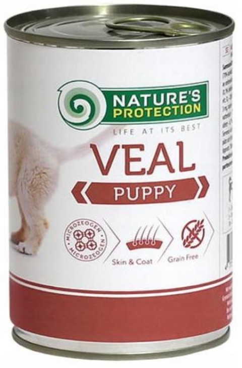 NATURE'S PROTECTION Puppy Cielęcina - mokra karma dla psa - 400g - Galeria zdjęcie 1
