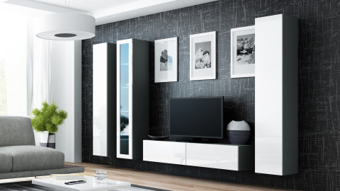 Witryna VIGO szkło'180' 180/40/30 szary/biały poł - Galeria zdjęcie 5