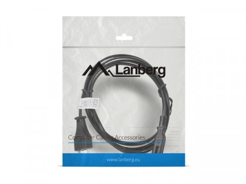 Lanberg kabel zasilający euro cee 7/16 -> c7 1.8m ca-c7ca-10cc-0018-bk - Galeria zdjęcie 3
